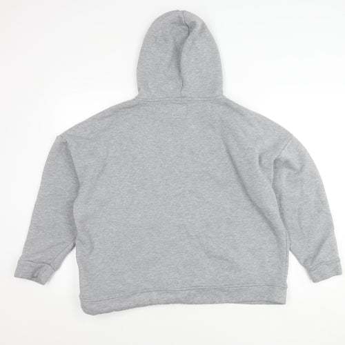 Next Men's Grey Pullover Hoodie, Size M, Fleece