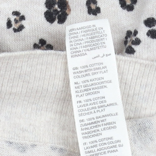 Fat Face Women Beige Animal Print Cardigan Size 14