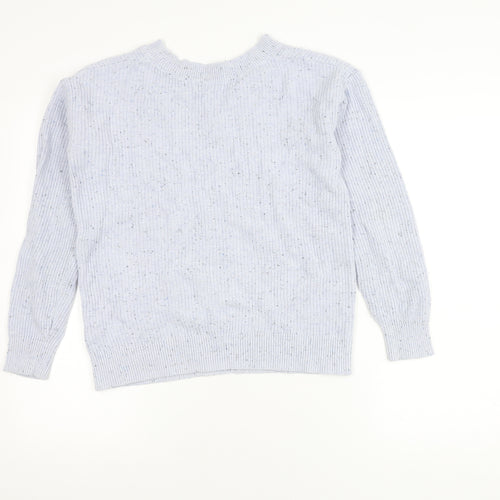 Marks and Spencer Women's Blue V-Neck Pullover S