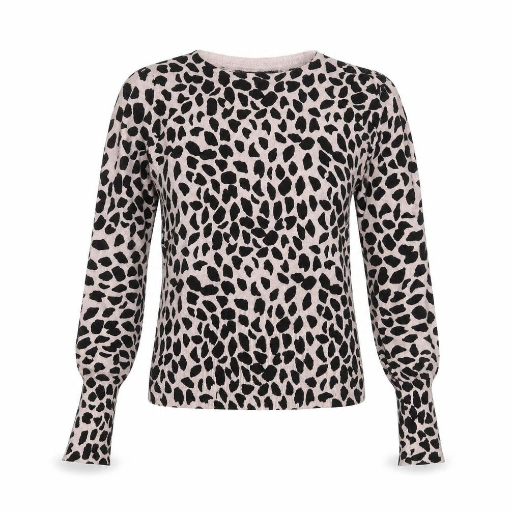 Marks and Spencer Women's Pink Animal Print Jumper Size 8