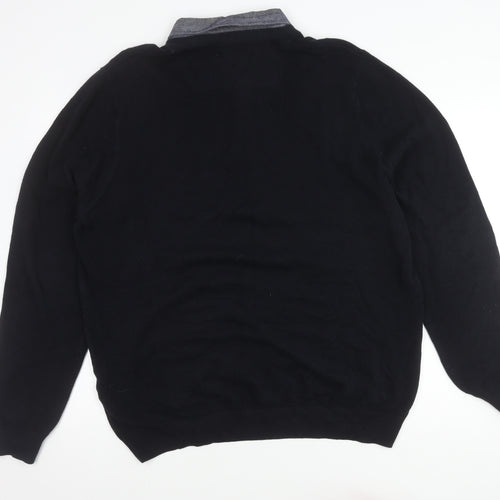 Marks and Spencer Men's Black XL Pullover Jumper