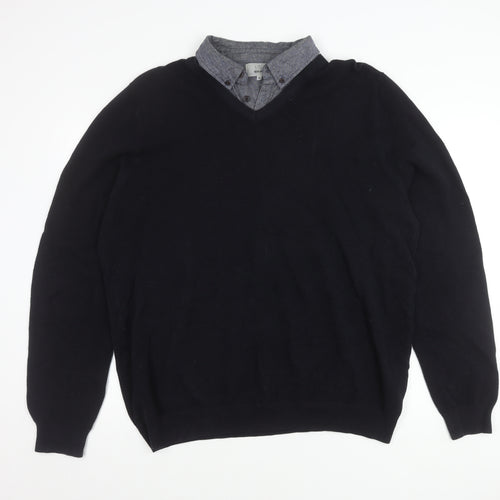 Marks and Spencer Men's Black XL Pullover Jumper