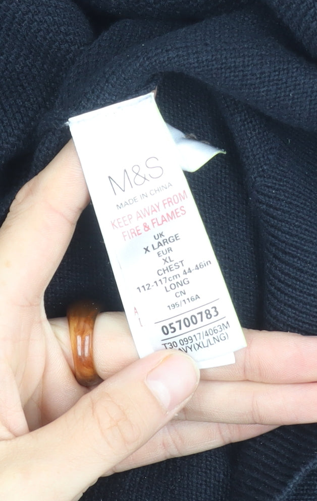 Marks and Spencer Men's Black XL Pullover Jumper