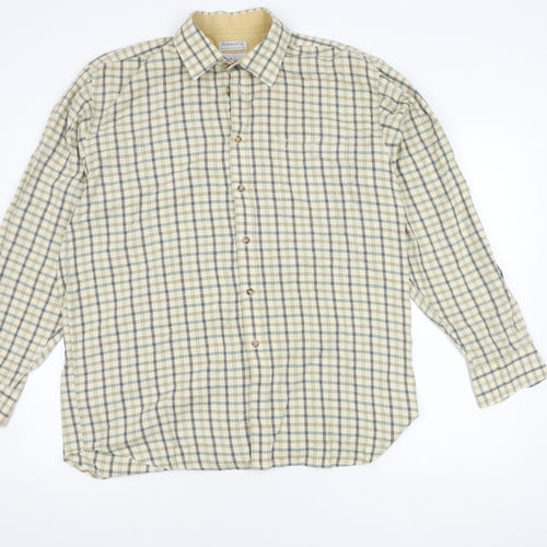 Penmar Men's Beige Check Long Sleeve Shirt 16.5