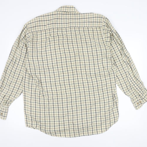 Penmar Men's Beige Check Long Sleeve Shirt 16.5