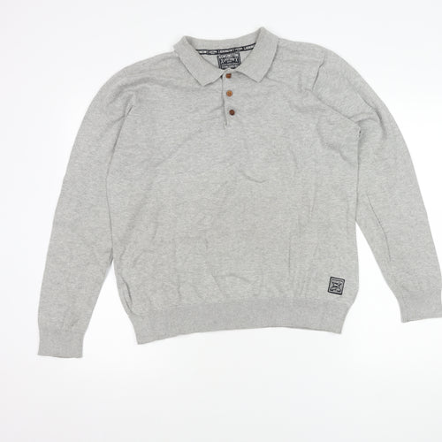 Men's Grey Long Sleeve Polo - Kensington Eastside