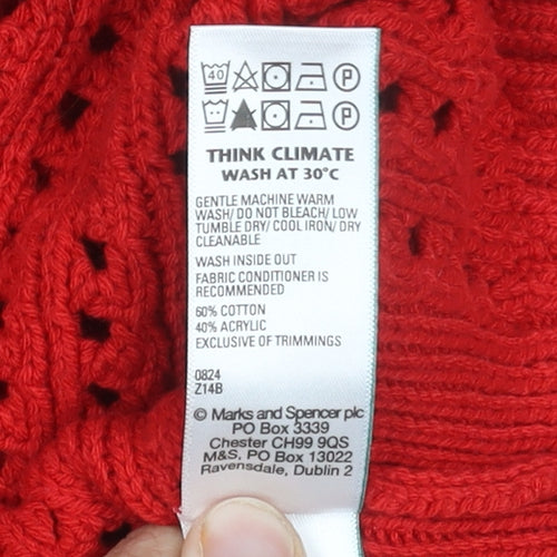 Marks and Spencer Women's Red Pullover Jumper, L