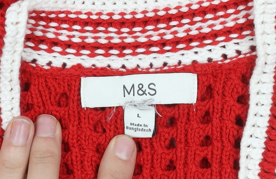 Marks and Spencer Women's Red Pullover Jumper, L