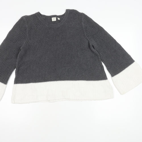 Gap Women's Grey Knit Pullover Jumper Size M