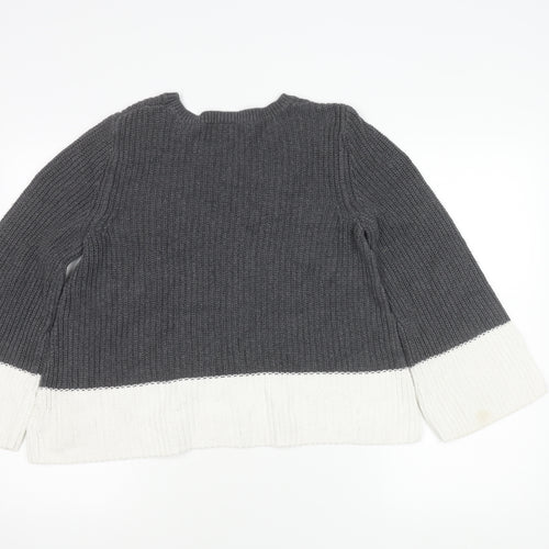 Gap Women's Grey Knit Pullover Jumper Size M