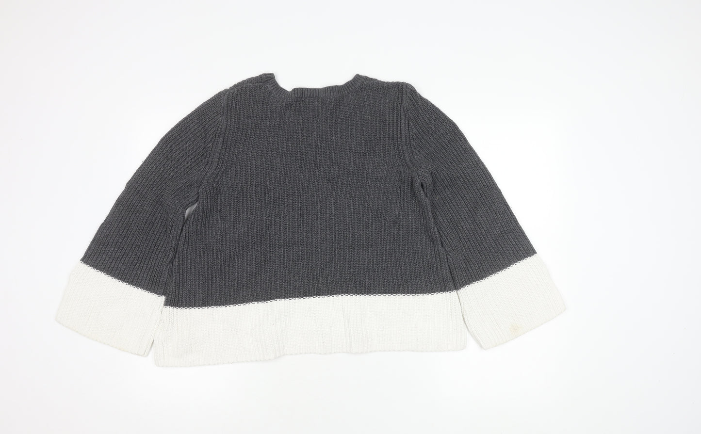 Gap Women's Grey Knit Pullover Jumper Size M