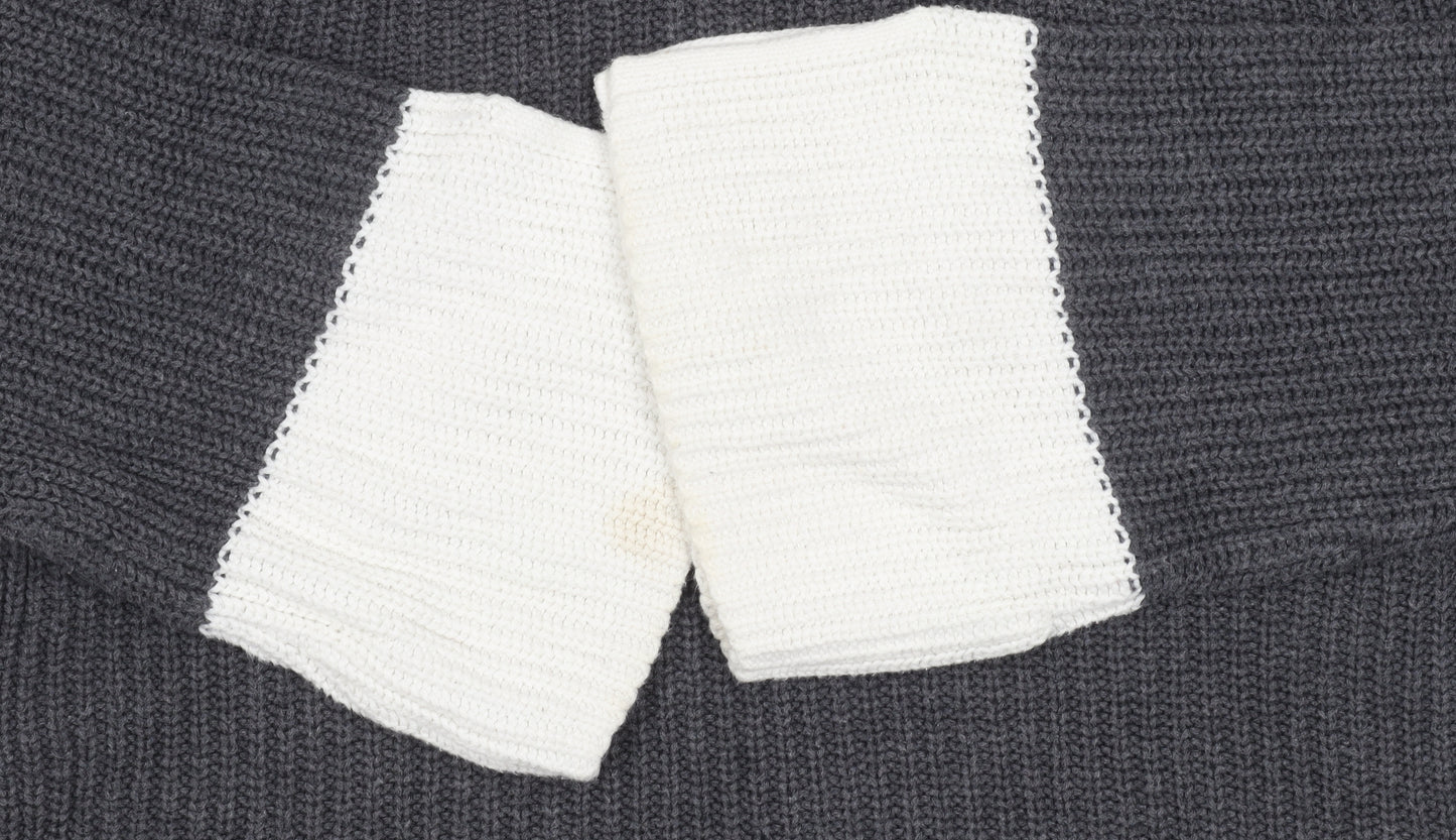 Gap Women's Grey Knit Pullover Jumper Size M