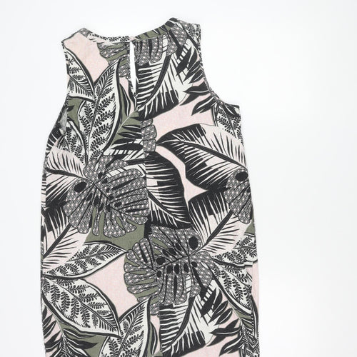 M&Co Women's Floral Linen Dress Size 14