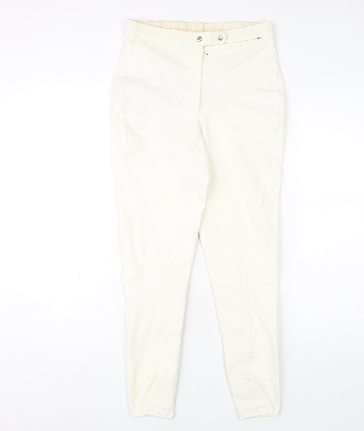 Harry Hall Women's White Leggings, Size 4, Skinny Fit
