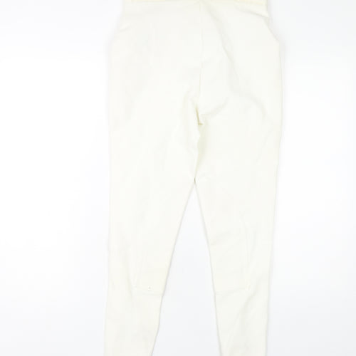 Harry Hall Women's White Leggings, Size 4, Skinny Fit