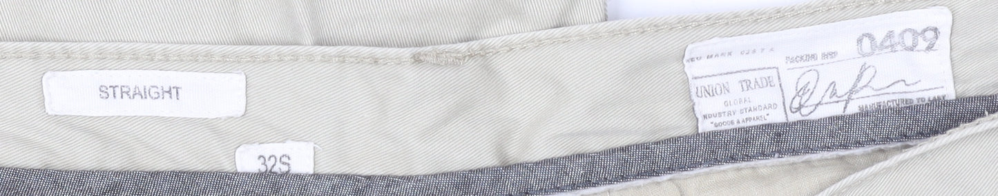 Union Trade Men's Beige Chino Trousers 32S