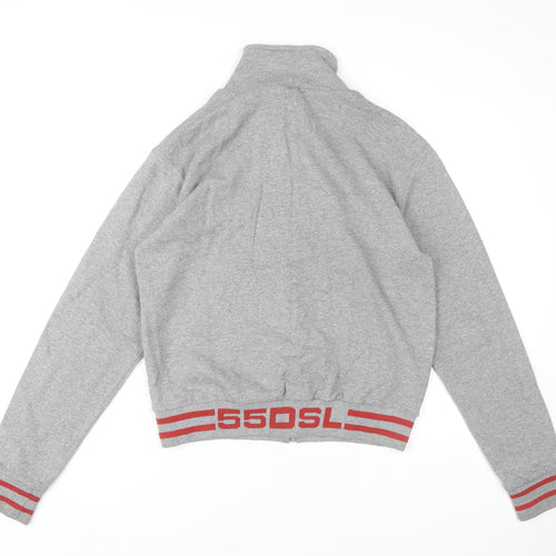 55DSL Men's Grey Full Zip Sweatshirt, Size M