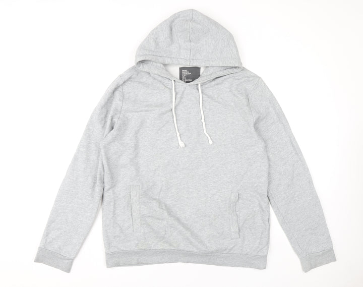 H&M Men's Grey Hoodie L Pullover