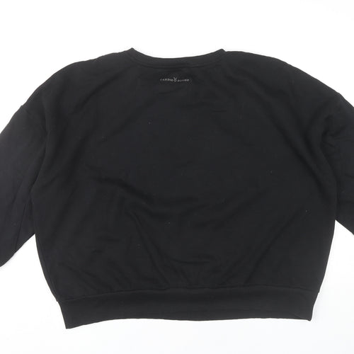 Cardio Bunny Black Women's L Pullover Sweatshirt - Casual Logo