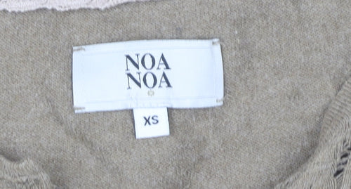 Noa Noa Women Beige XS Cardigan Long Sleeve Knit