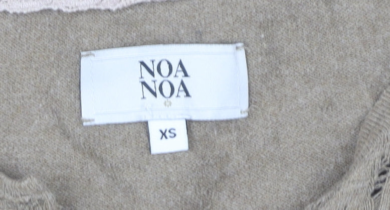 Noa Noa Women Beige XS Cardigan Long Sleeve Knit