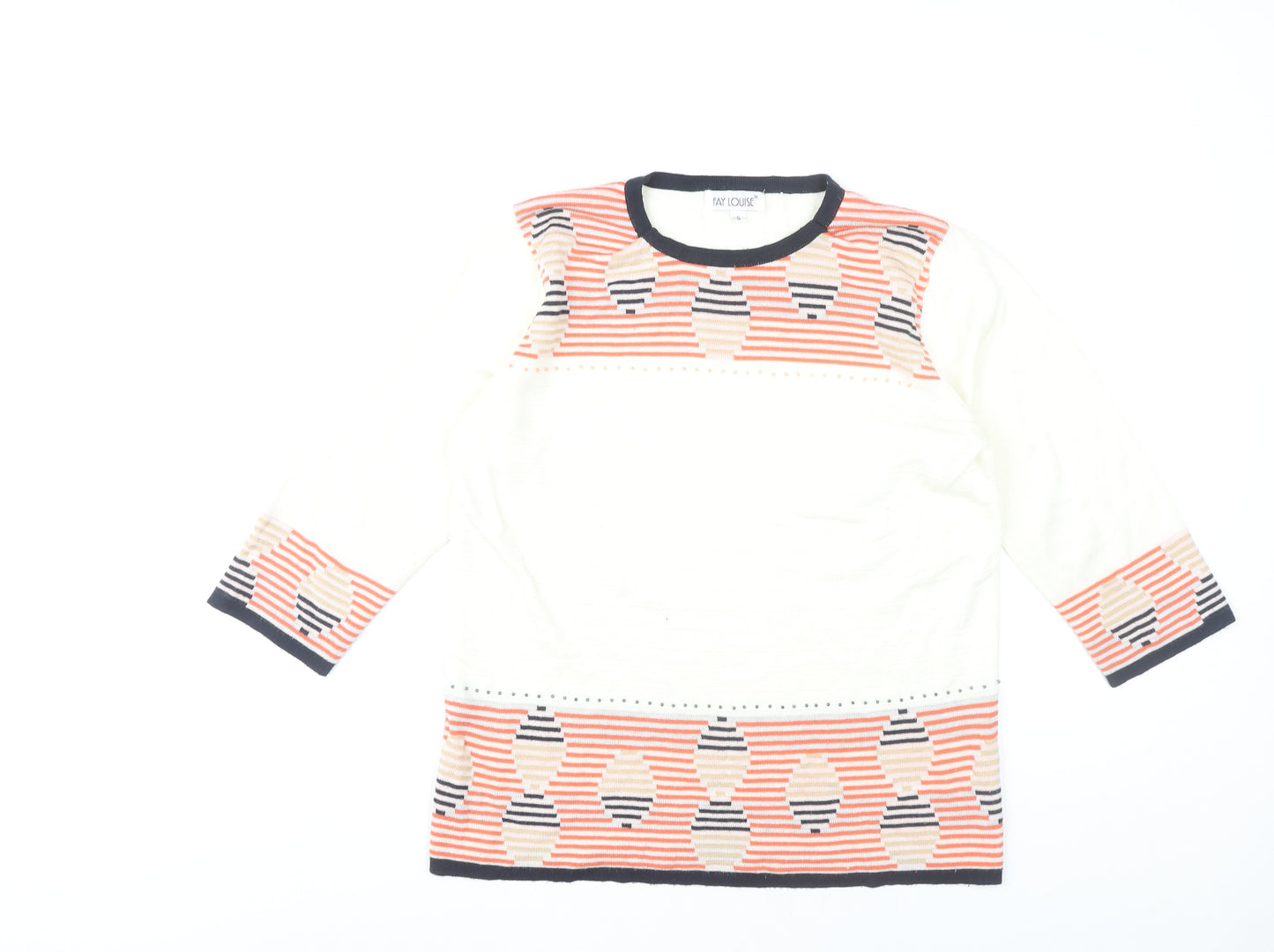 Fay Louise Women's Multicoloured Geometric Pullover S