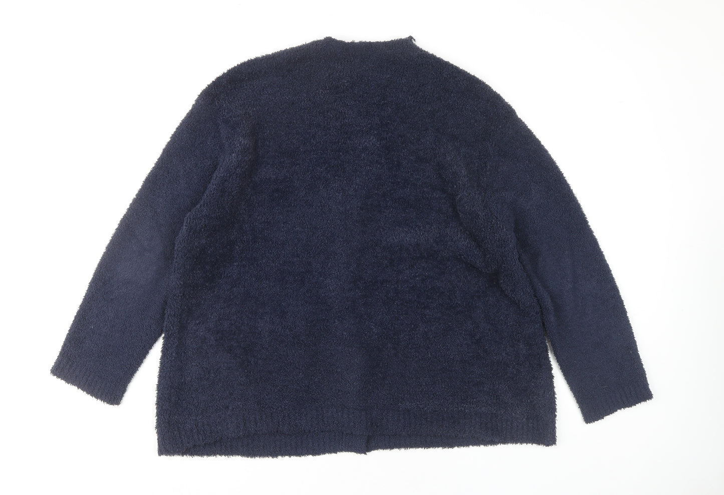 Next Women's Blue Cardigan, L, V-Neck, Button Accents