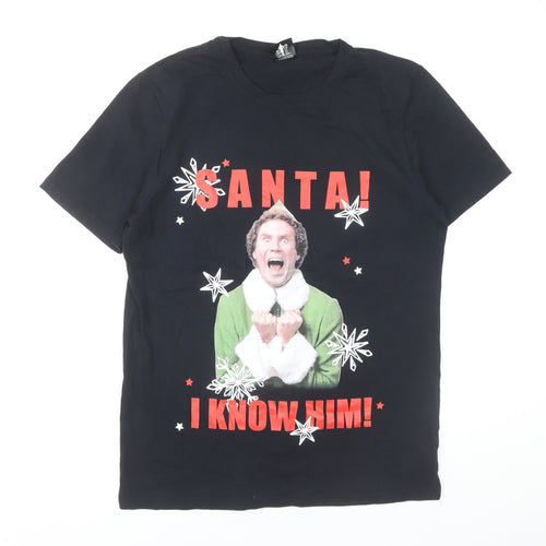 Elf Men's Black Christmas Movie T-Shirt - Medium