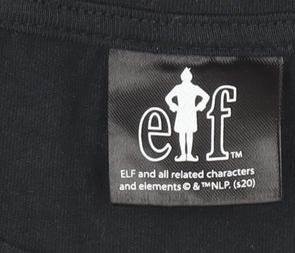 Elf Men's Black Christmas Movie T-Shirt - Medium