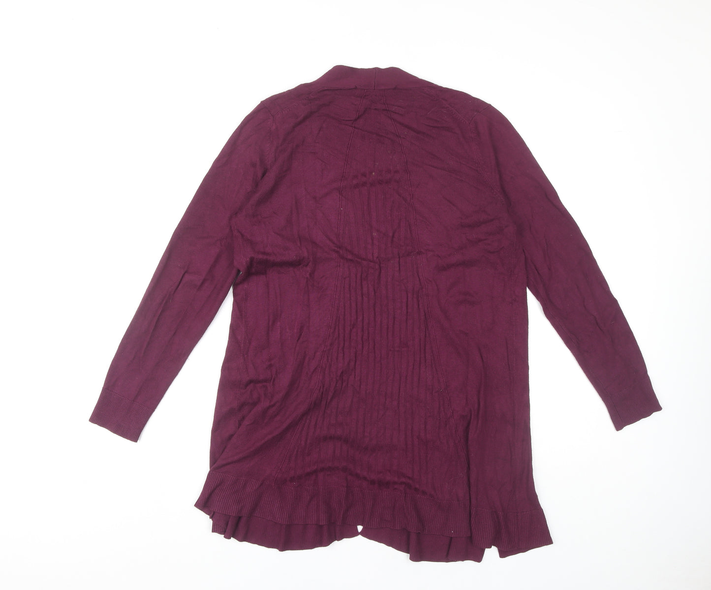 Marks and Spencer Women's Burgundy Open Front Cardigan Size S