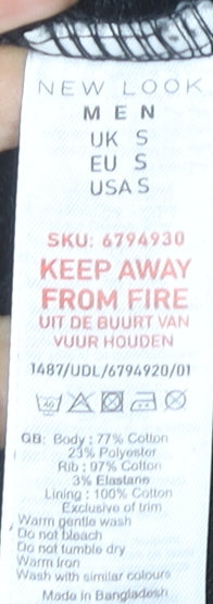 New Look Men's Black S Pullover Hoodie