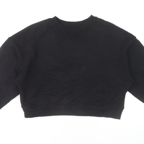 Pull & Bear Women's Black Pullover Sweatshirt Size 12