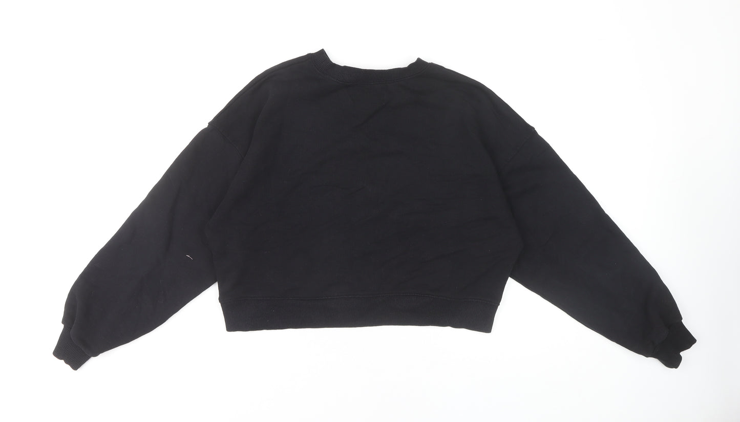 Pull & Bear Women's Black Pullover Sweatshirt Size 12