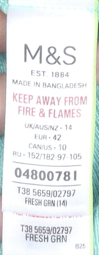 Marks and Spencer Women's Green Cardigan, Size 14