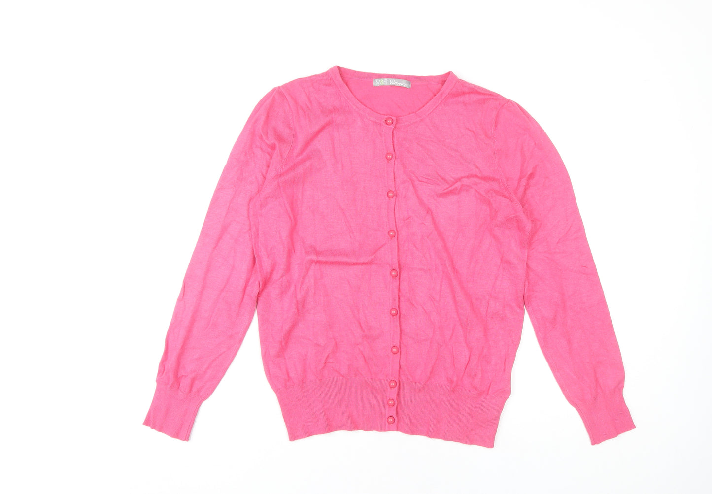 Marks and Spencer Women's Pink Cardigan Size 14