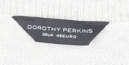 Dorothy Perkins Women's Ivory Animal Print Jumper Size 20