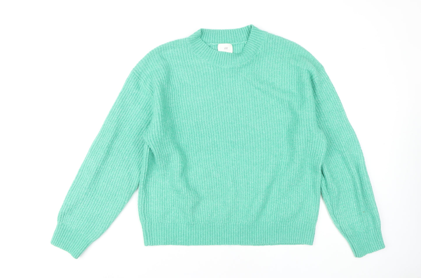 H&M Women's Green Pullover Jumper Size 12