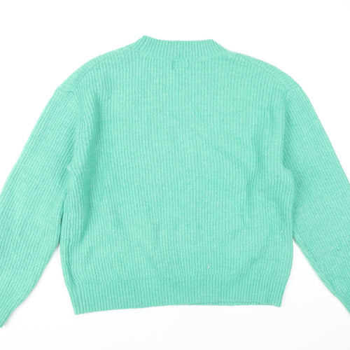 H&M Women's Green Pullover Jumper Size 12