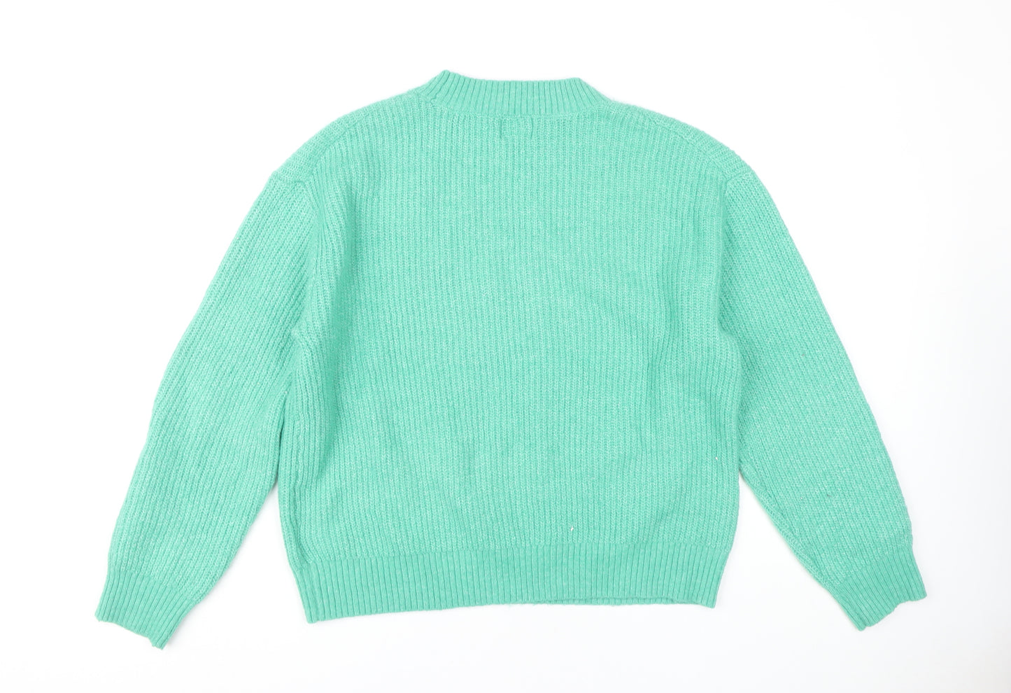 H&M Women's Green Pullover Jumper Size 12