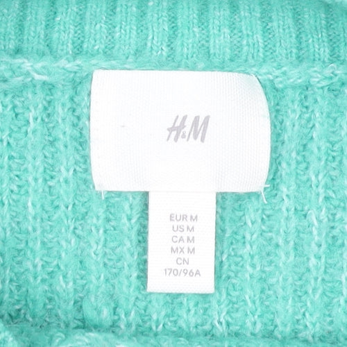 H&M Women's Green Pullover Jumper Size 12