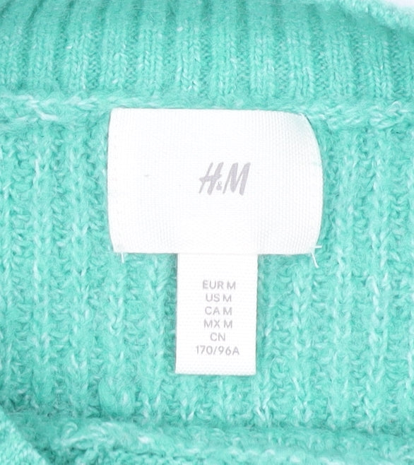 H&M Women's Green Pullover Jumper Size 12