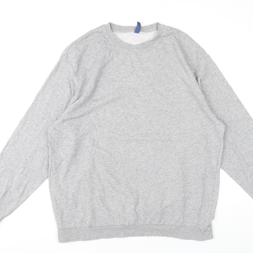 H&M Men's Grey Pullover Sweatshirt XL