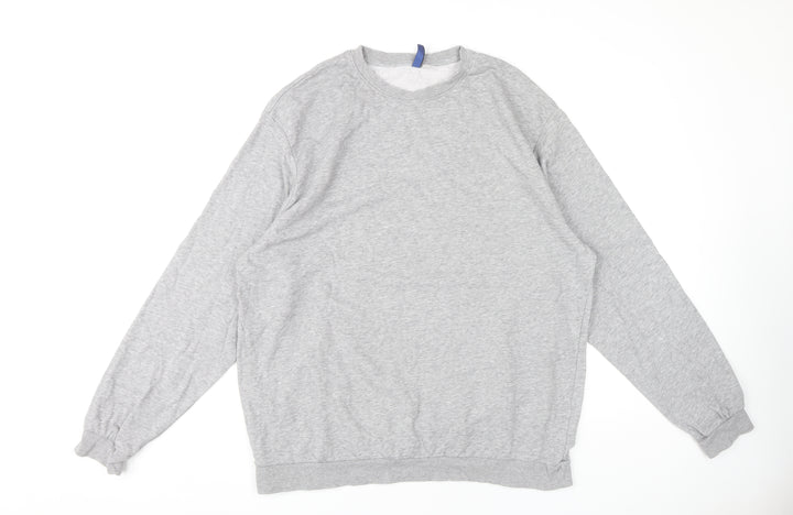 H&M Men's Grey Pullover Sweatshirt XL