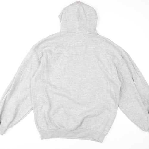 RISING Grey Pullover Hoodie M Unisex Adults Casual
