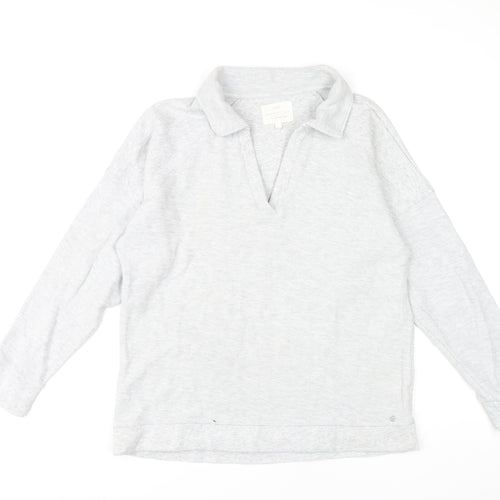 Next Grey Women's L Sweatshirt, Collared Casual Style