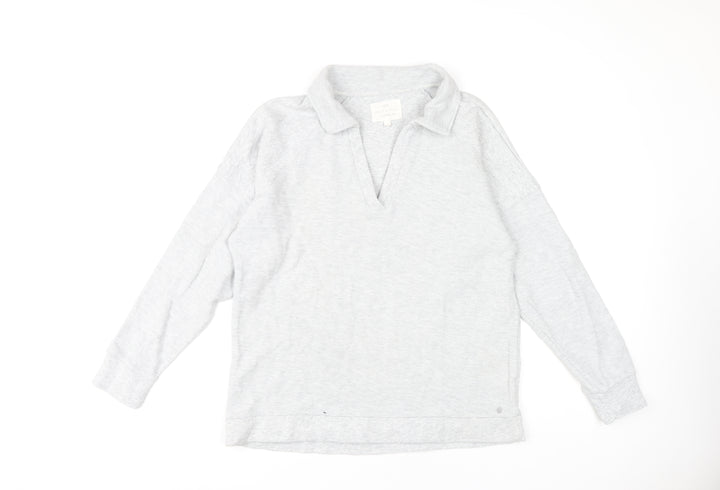 Next Grey Women's L Sweatshirt, Collared Casual Style