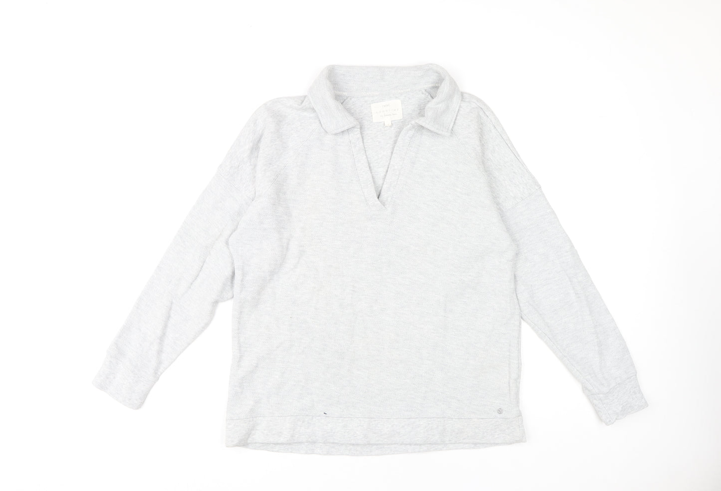 Next Grey Women's L Sweatshirt, Collared Casual Style