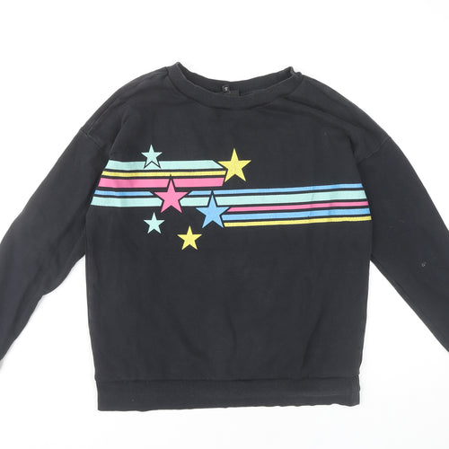 Next Women's Black Star Pullover Sweatshirt Size 10