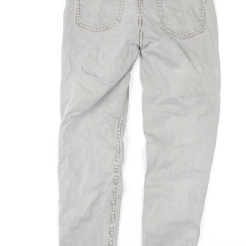Selected Womens Grey Skinny Jeans M Ankle Zip