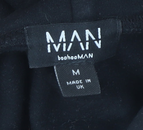 boohooMAN Men's Black Pullover Hoodie M
